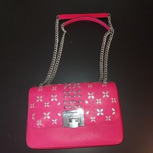 Michael Kors Leather Tina Ultra Pink Bag